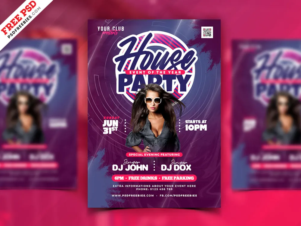 House Party Event Design PSD