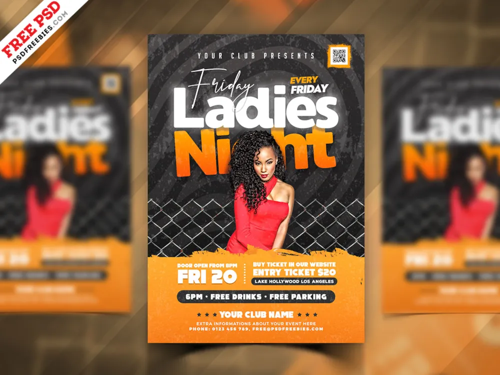 Ladies Night Party Event Flyer PSD