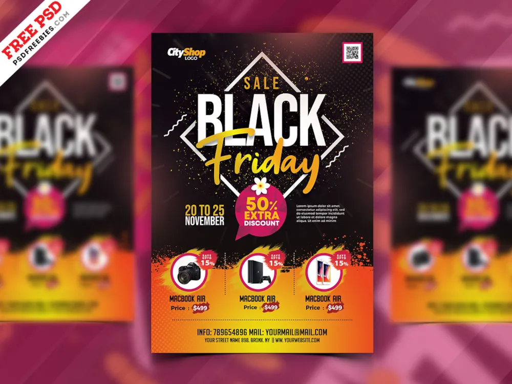 Latest Black Friday Sale Flyer PSD