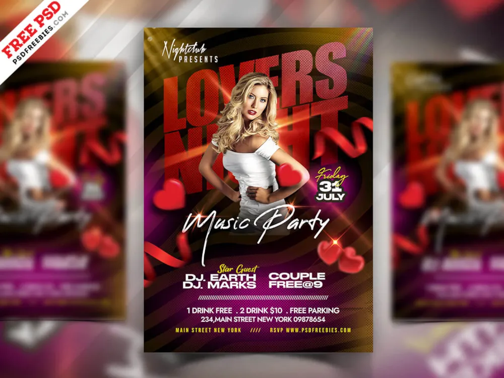 Luxury Party Event Flyer PSD Template