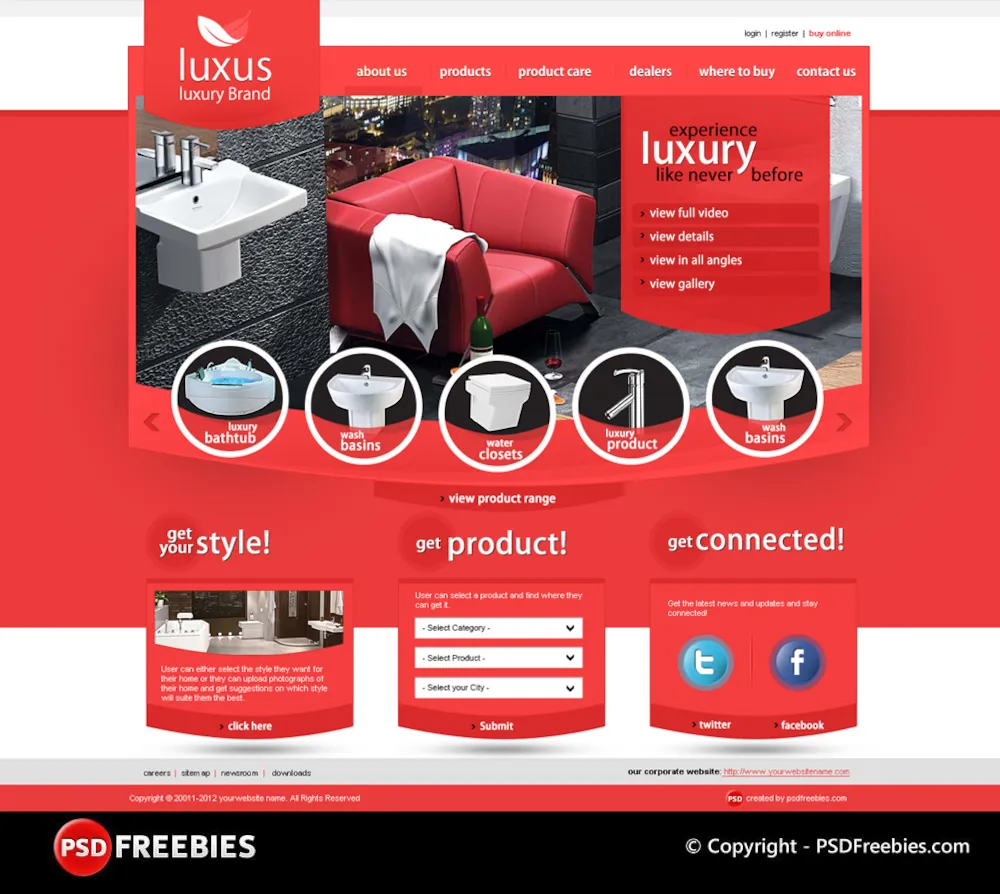 Luxus Luxury Brand PSD Template