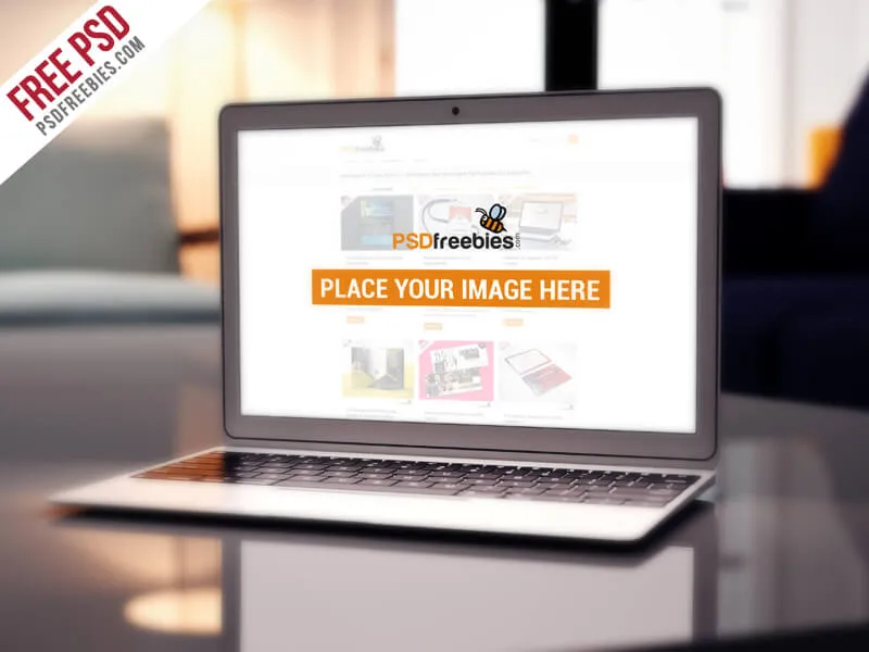 MacBook Air Free PSD Mockup Template