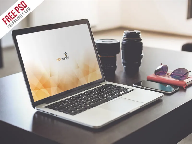 Macbook Pro Display Mockup Free PSD
