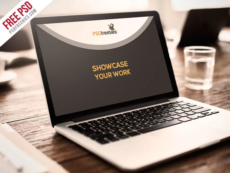 Macbook Pro Display Mockup PSD Freebie
