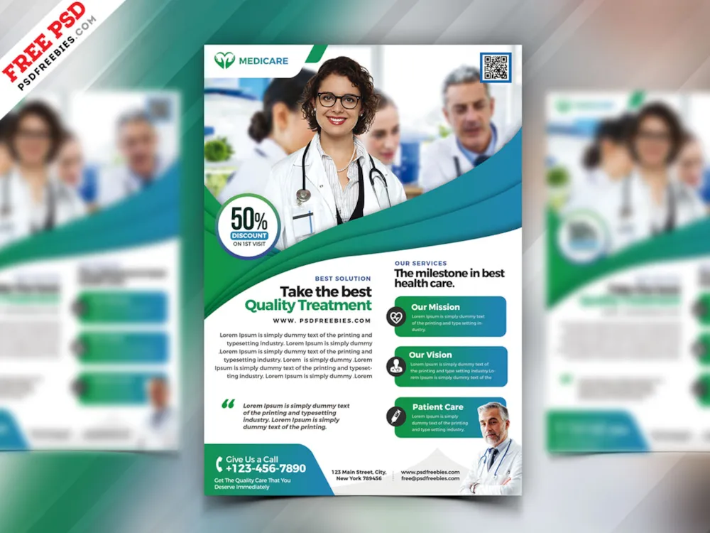 Medical Health Care Flyer PSD