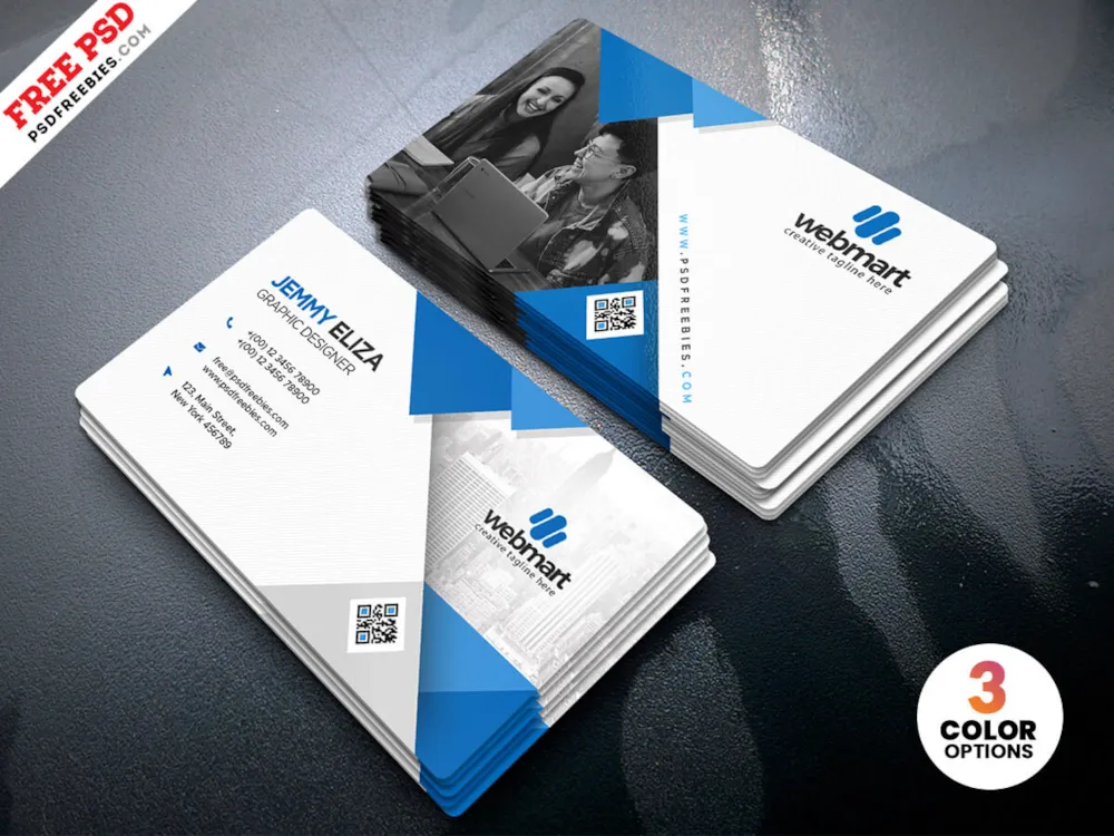 Minimalist Personal Business Card Design PSD