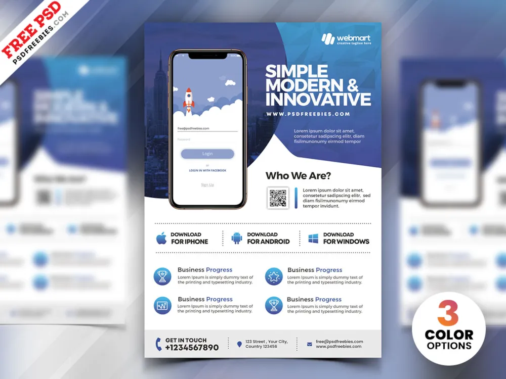 Mobile App Promotion Flyer PSD