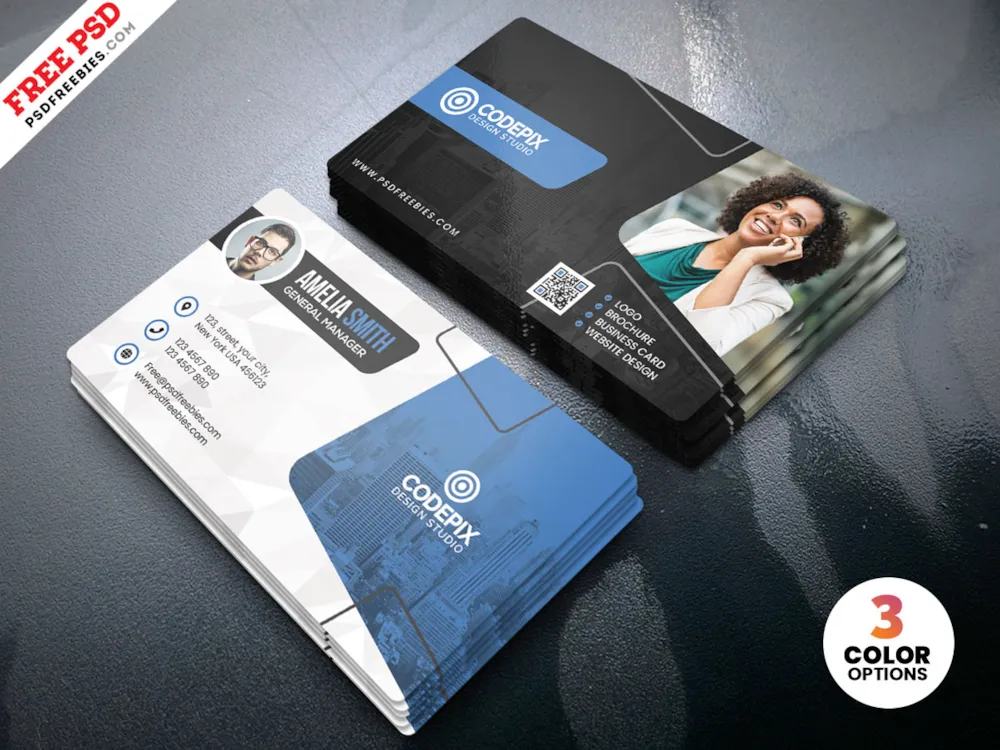 Modern Business Card Design PSD