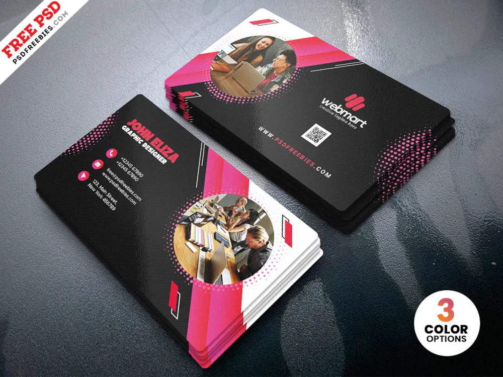 Modern Company Business Card PSD Template