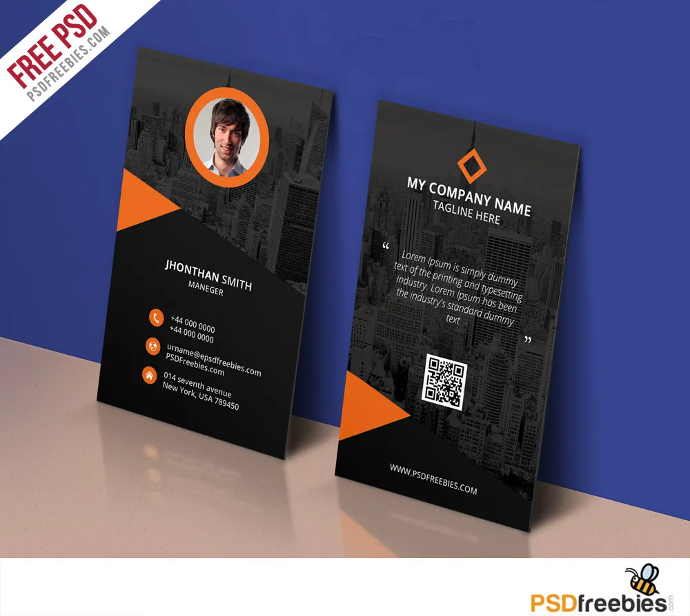 Modern Corporate Business Card Template Free PSD