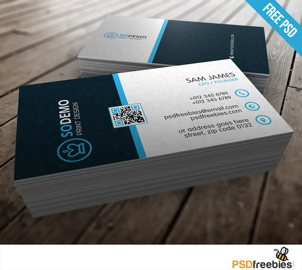 Modern Corporate Business Card Free PSD