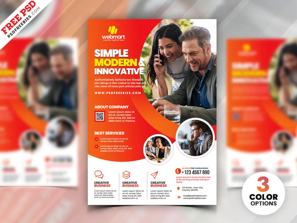 Modern Design Business Flyer PSD Template