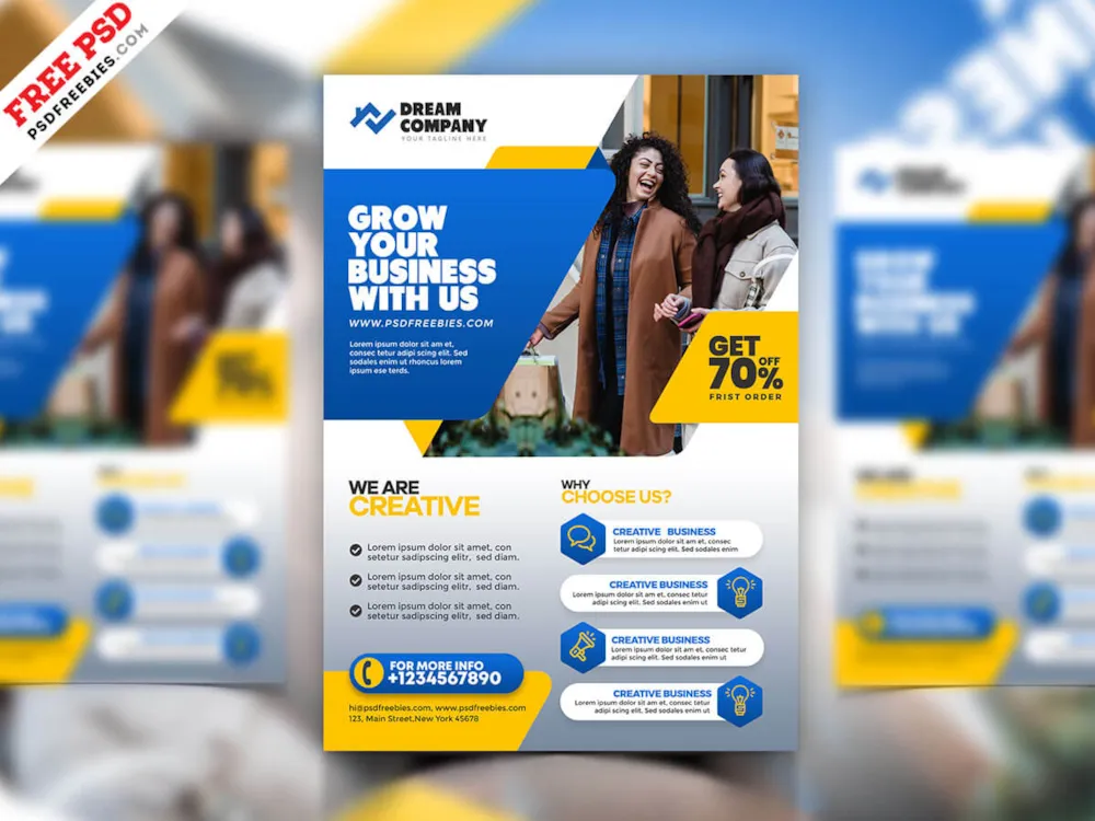 Modern Digital Marketing Agency Flyer PSD Template