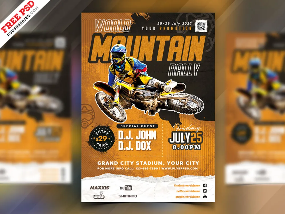 Racing Event Flyer PSD Template