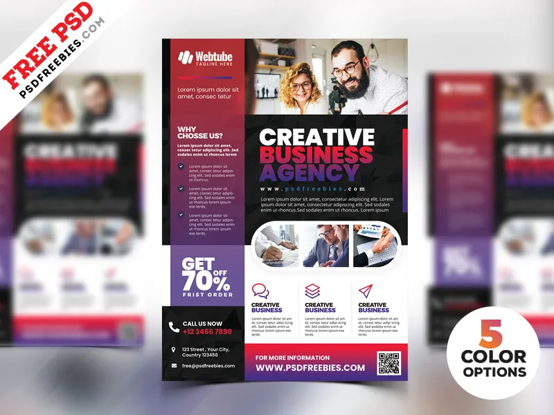 Multipurpose Business Flyer Free PSD Templates