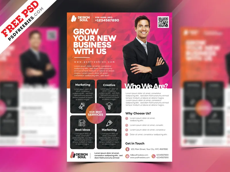 Multipurpose Corporate Flyer Design Free PSD