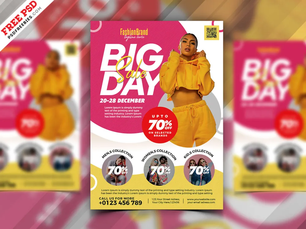 Multipurpose Fashion Sale Flyer PSD