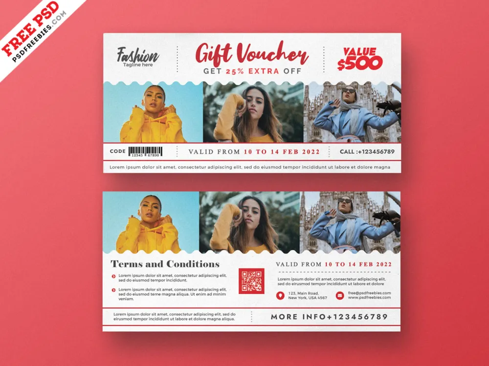 Multipurpose Gift Card Template PSD