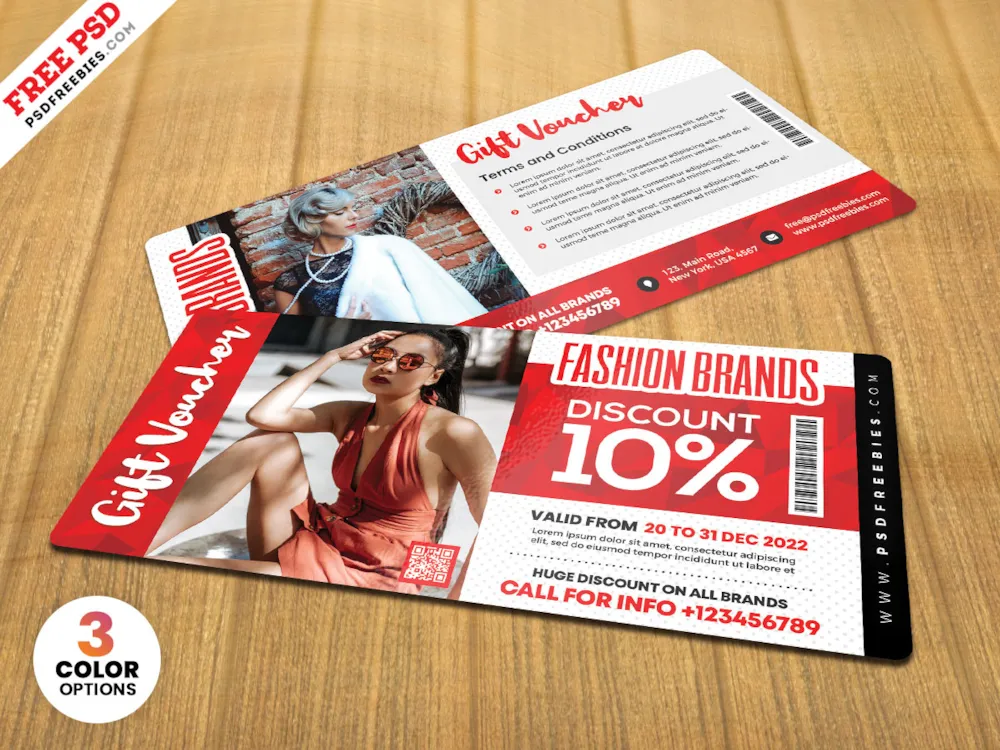 Multipurpose Gift Voucher Design PSD