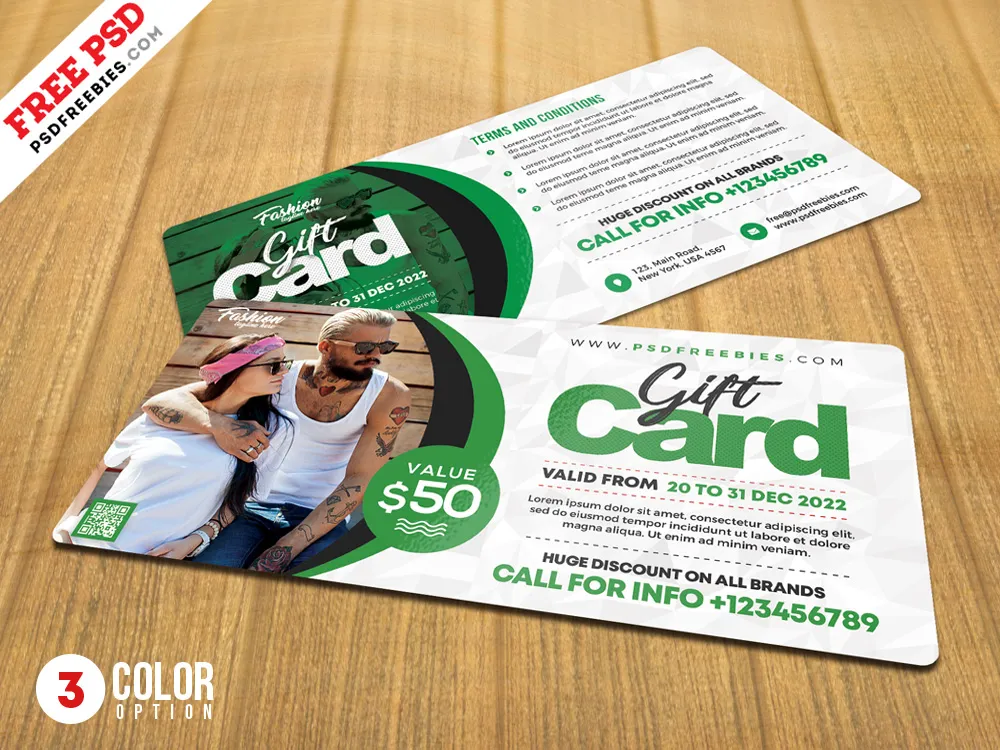Multipurpose Gift Voucher Free PSD Templates