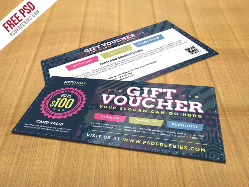 Multipurpose Gift Voucher PSD Template