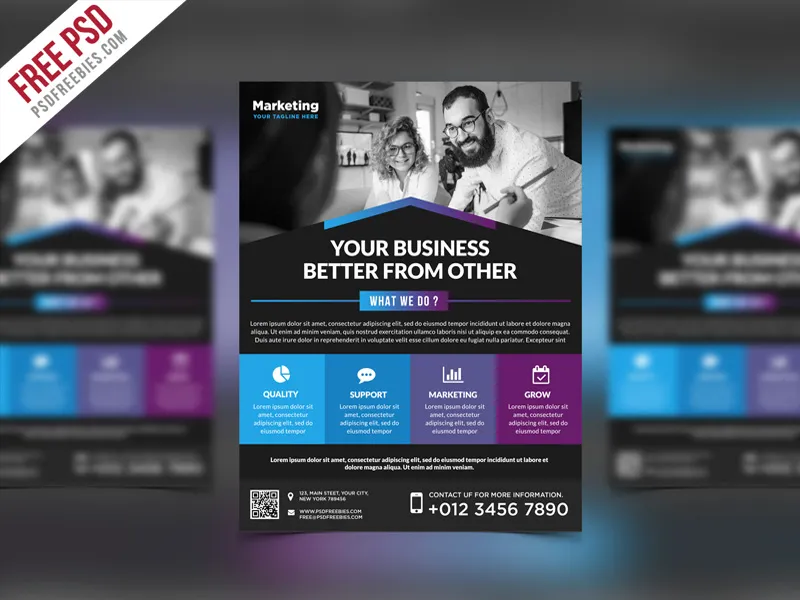 Multipurpose Promotional Flyer PSD Template