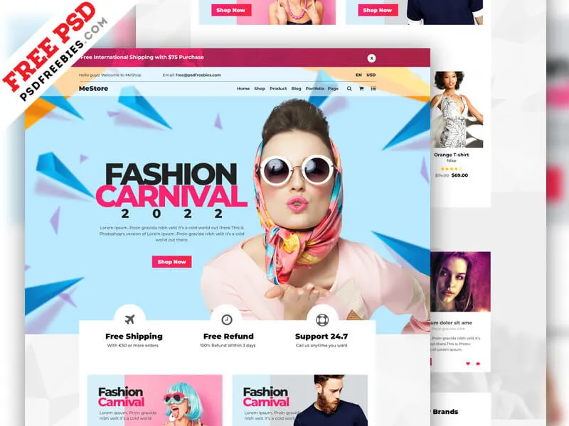 Multipurpose e-Commerce Website PSD Template