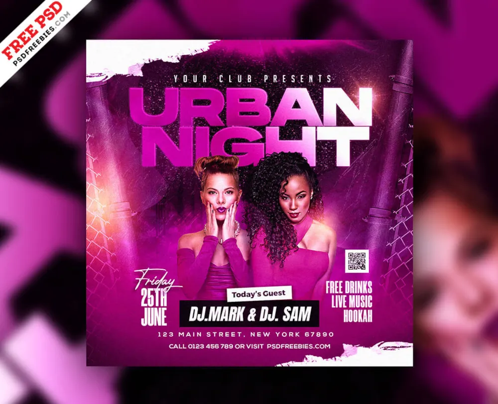 Music Event or Party Social Media Post PSD