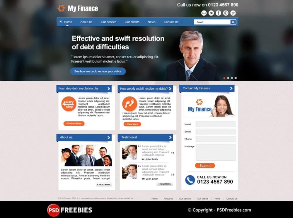My Finance business corporate PSD theme