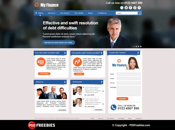 My Finance business corporate PSD theme
