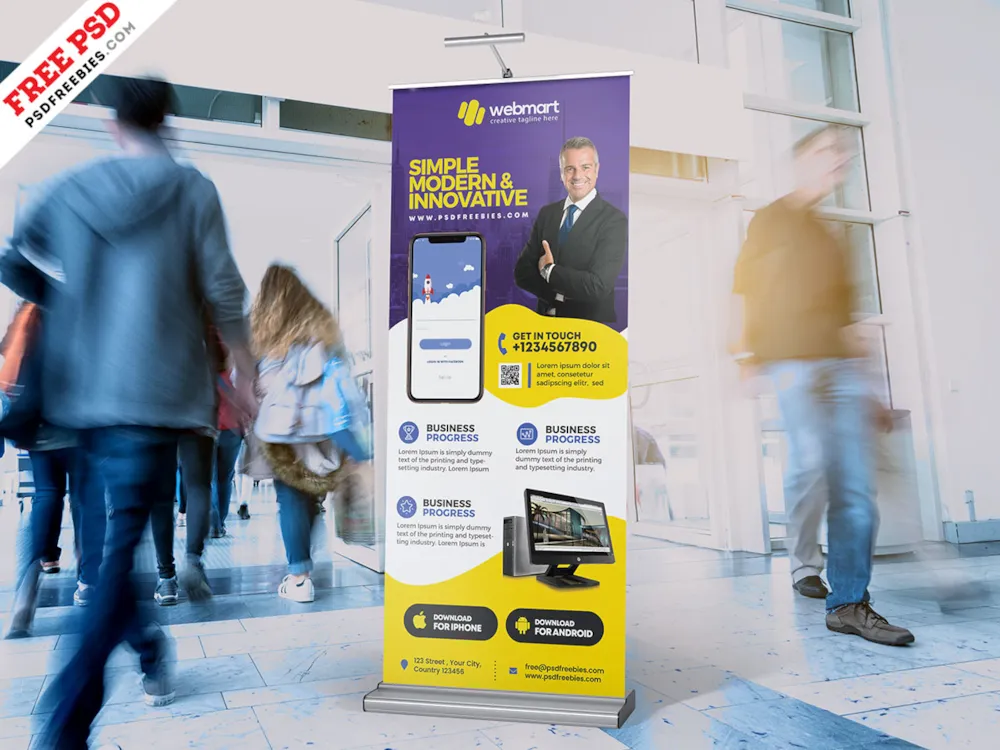 New Corporate Business Roll-Up Banner PSD