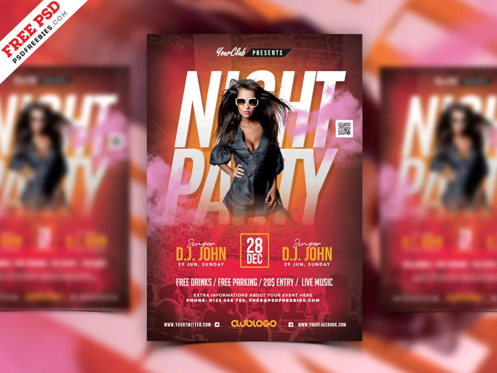 Night Club and DJ Flyer PSD Template