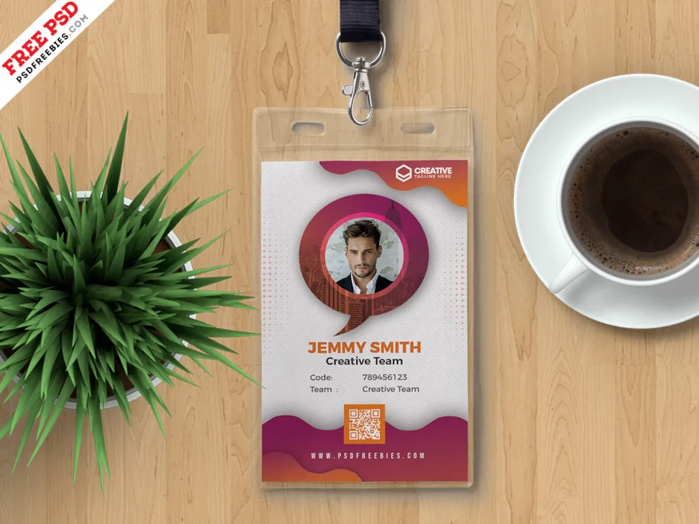 Office Corporate Photo Identity Card PSD