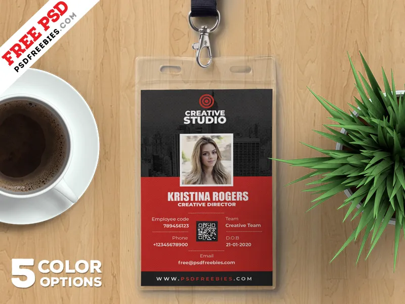 Office Identity Card Template PSD Bundle