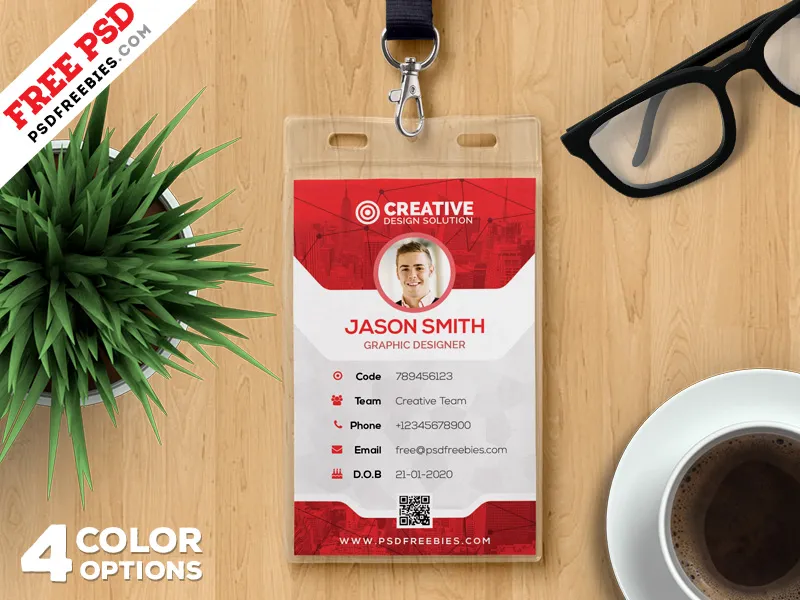 Office Identity Card Template PSD Set