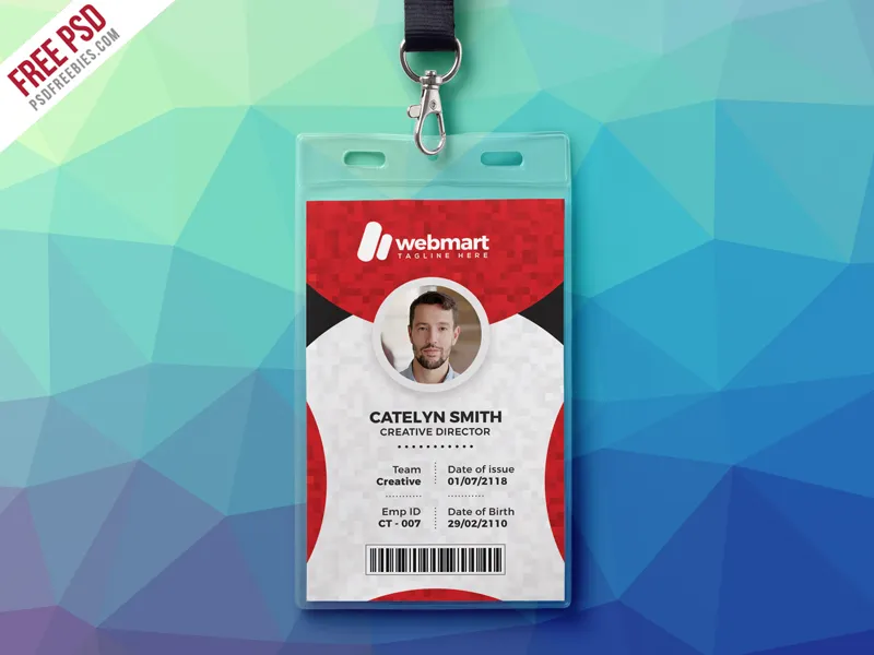 Office Photo Identity Card PSD