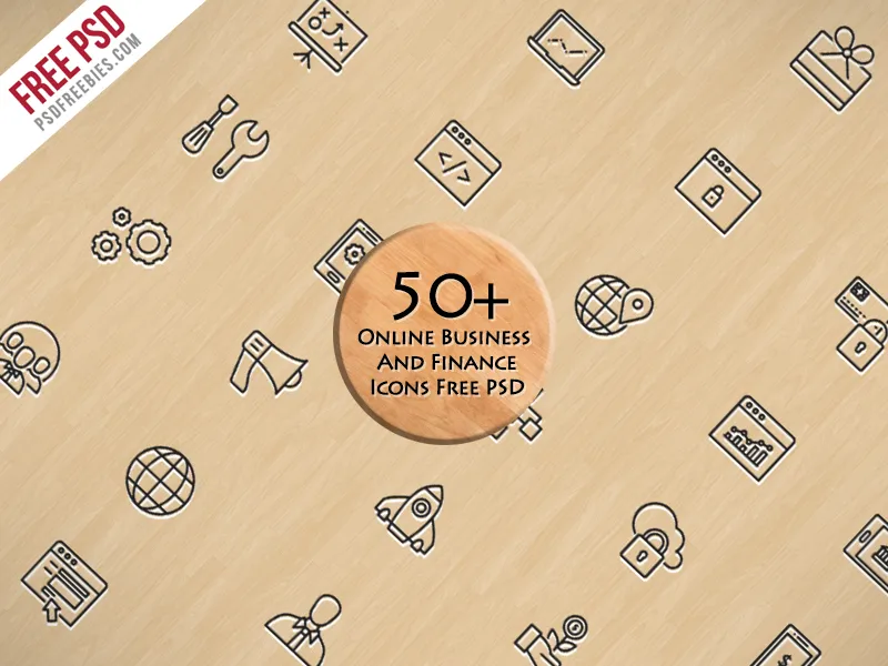 Online Business And Finance Icons Free PSD
