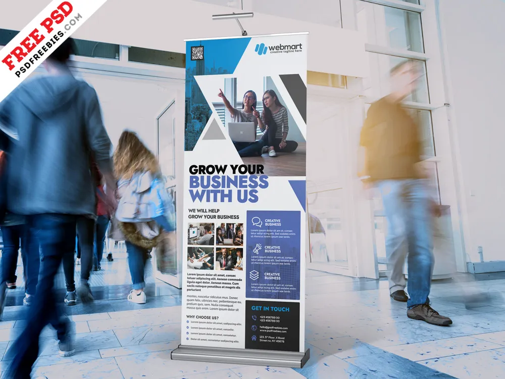 PSD Business Promotion Roll Up Banner