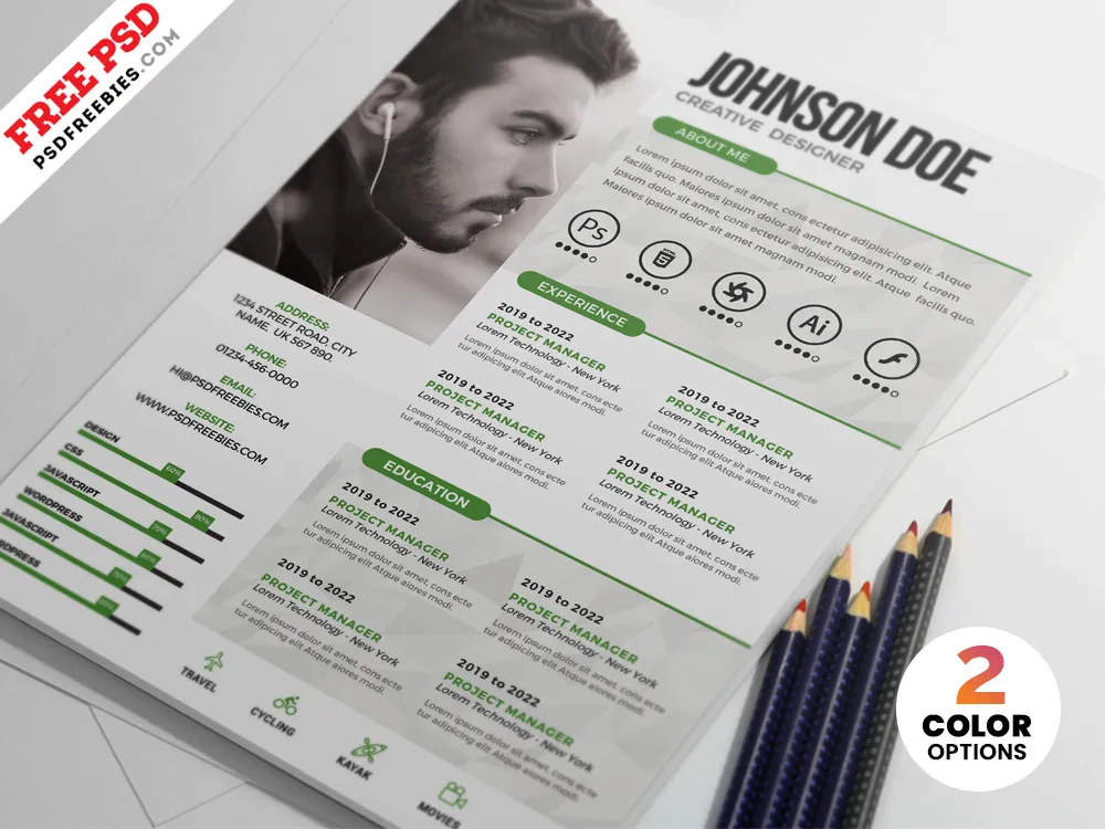 PSD Creative Resume  Design Templates