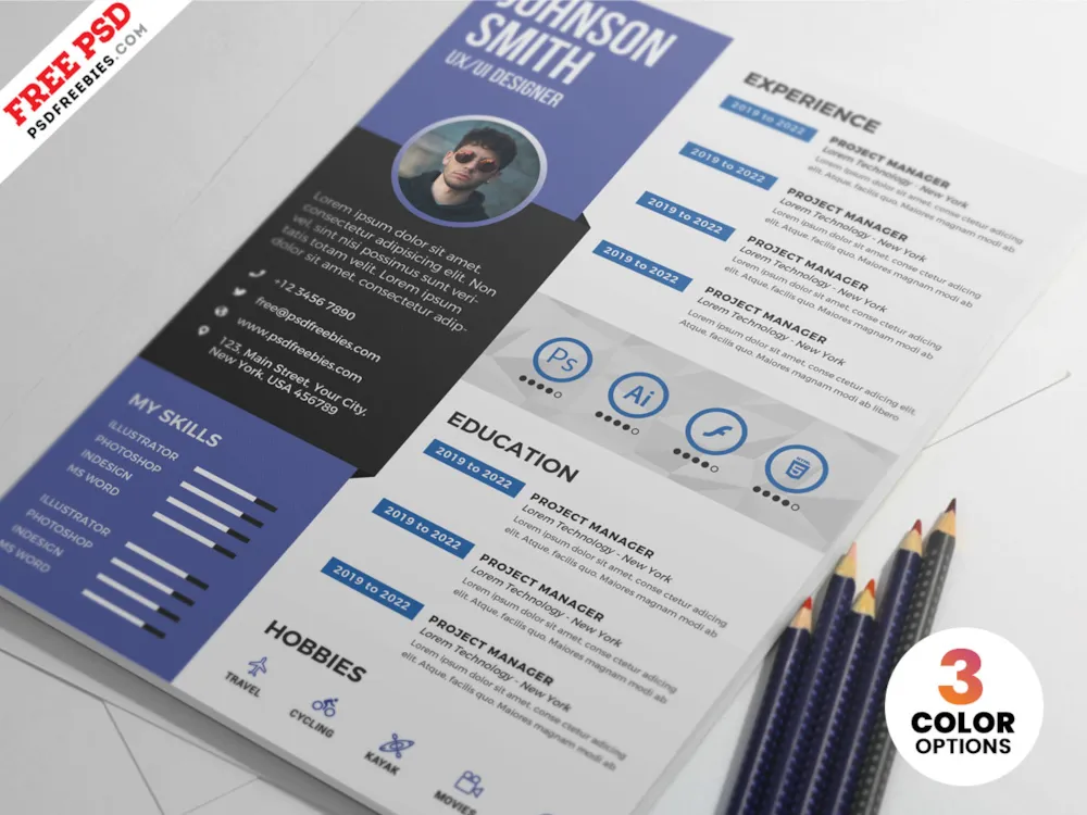 PSD Graphic Designer Resume Design