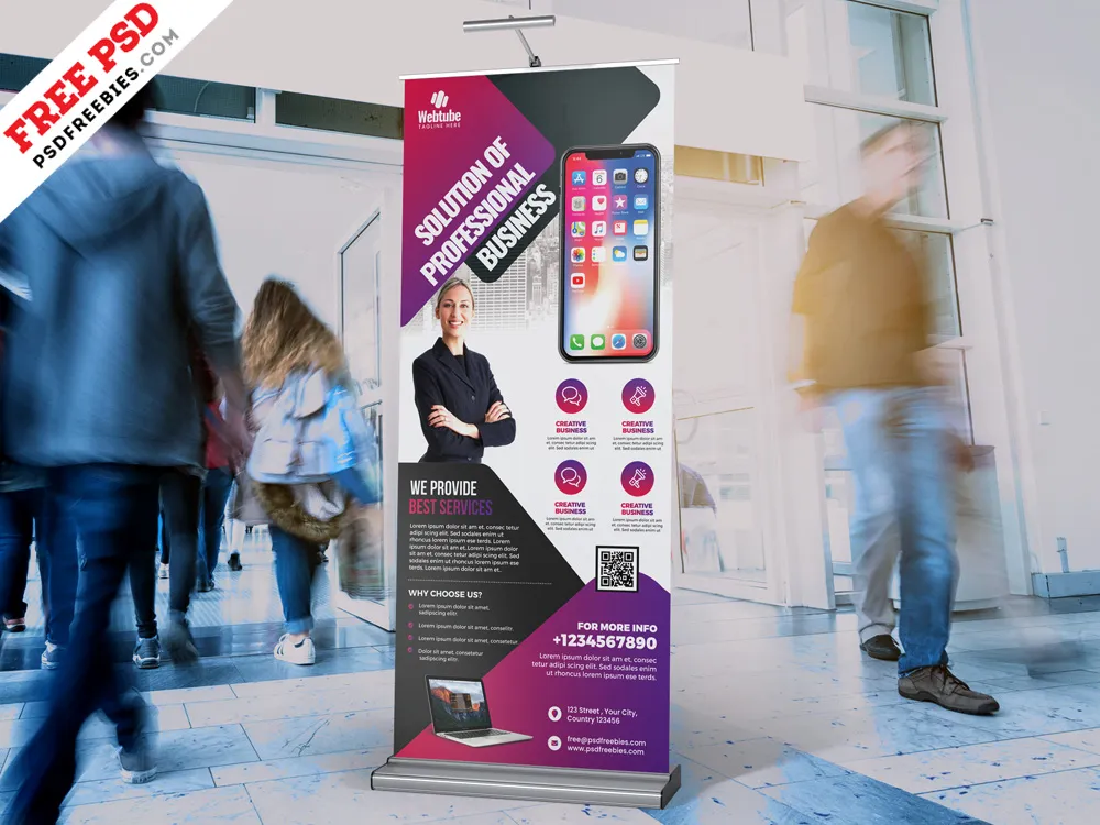 PSD Professional Business Rollup Banner Design