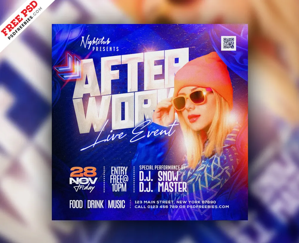 Party Event Social Media Post Design PSD