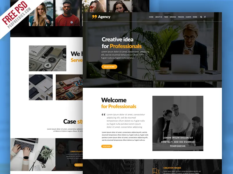 Personal Portfolio and Corporate Website Template PSD