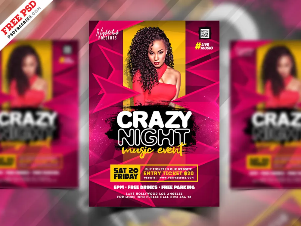 Premium Night Club Party Flyer PSD
