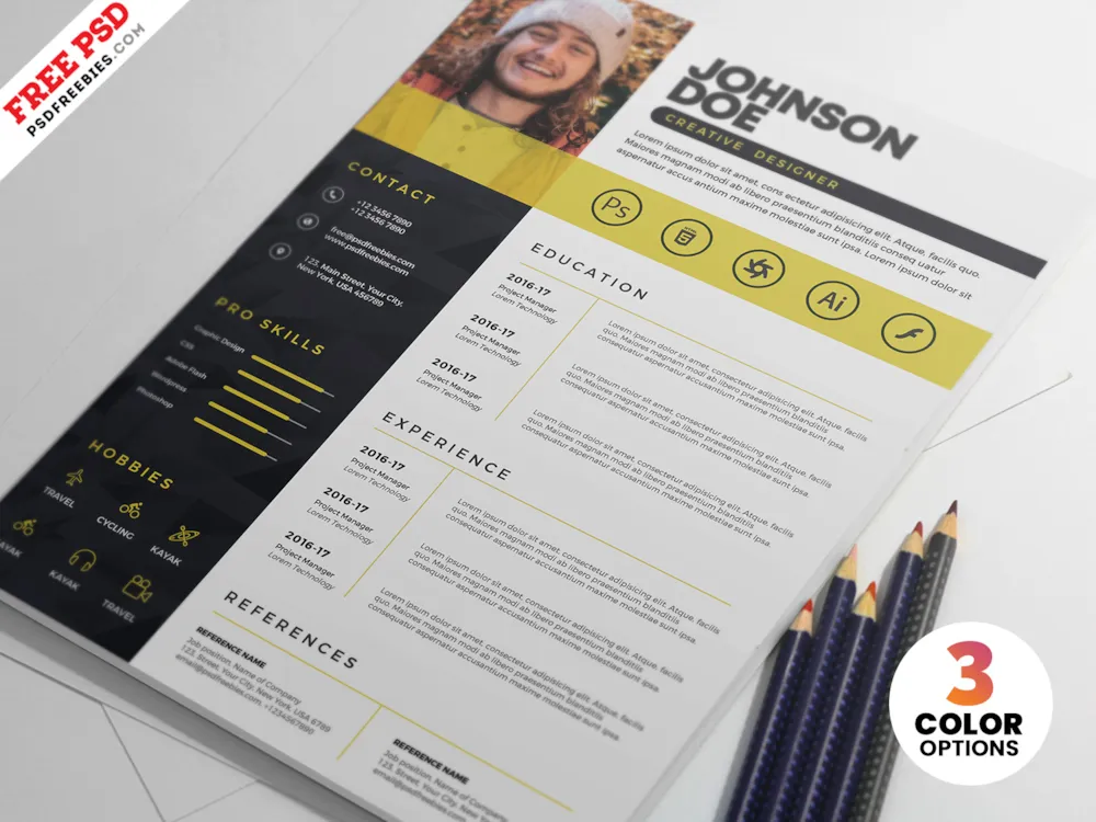 Professional PSD Resume CV Template