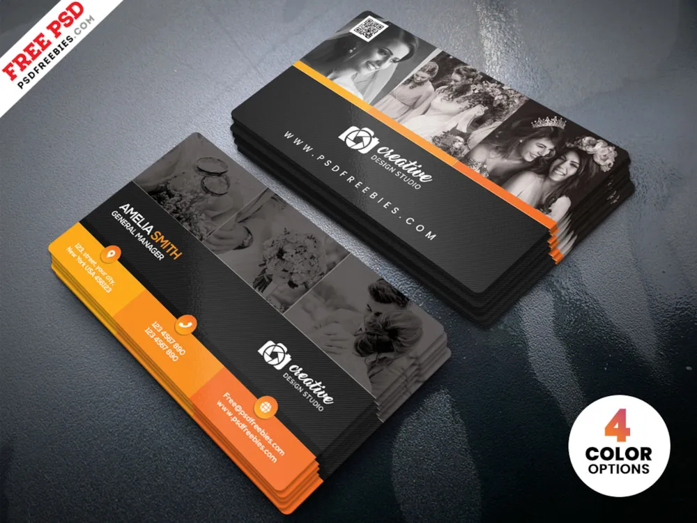 Professional Photographer Business Card Design PSD