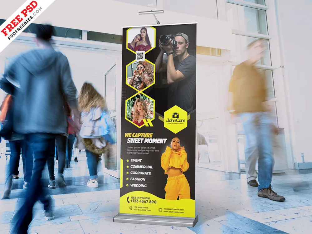 Professional Photography Roll-Up Banner PSD
