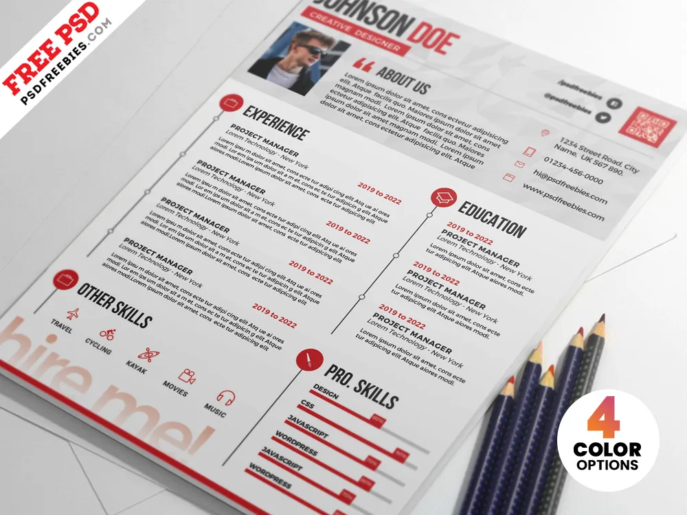 Professional Resume CV PSD Templates