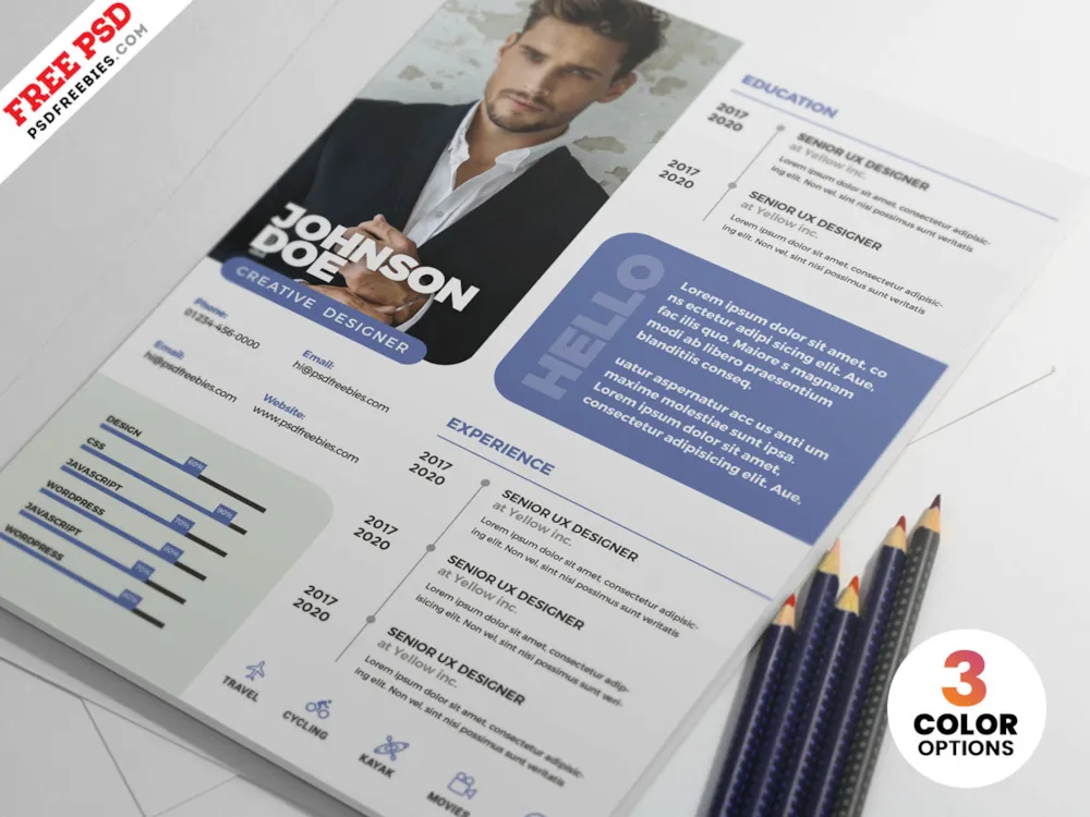 Professional Resume PSD Template