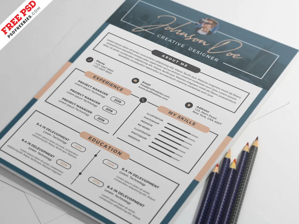 Professional Resume Template PSD